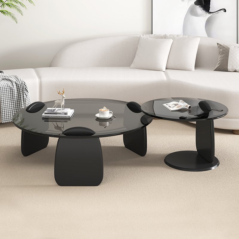 Smoked glass coffee table thumbnail 3