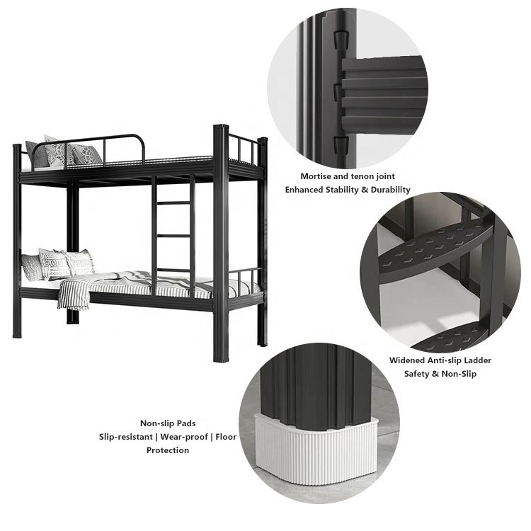 Close up of bunk bed frame build