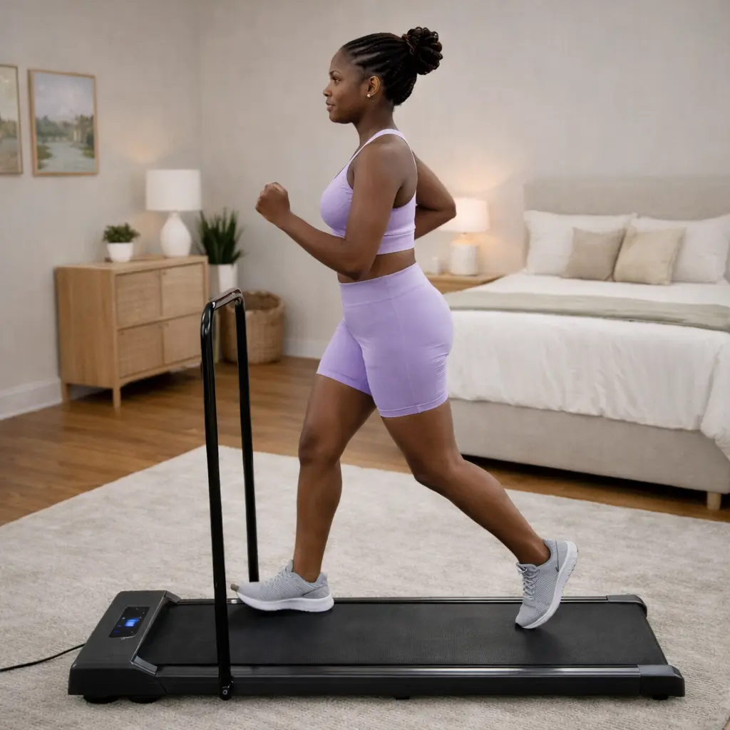 2HP under desk portable platform treadmill